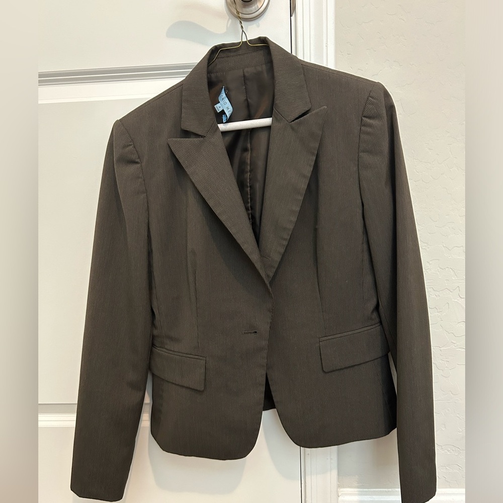 ANTONIO MELANI Olive-Tone Tailored Women's Blazer